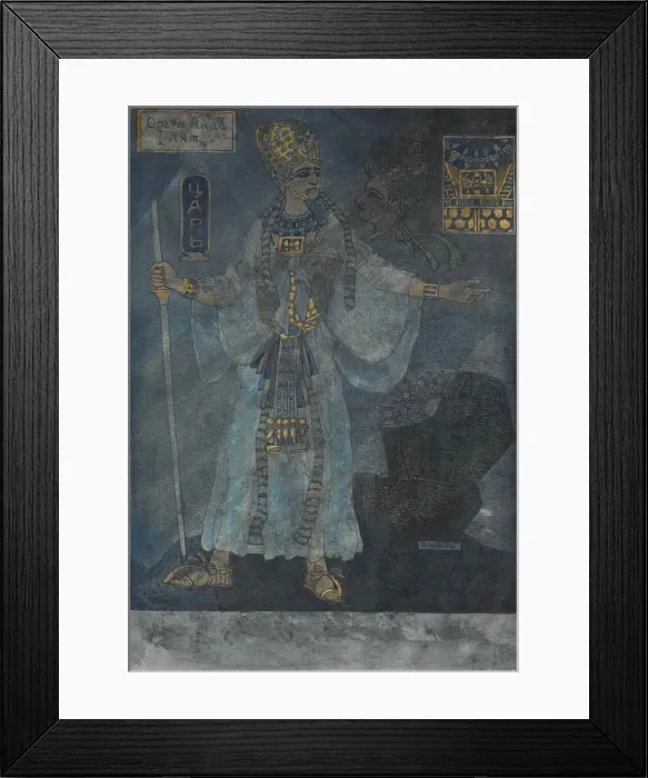 Framed Print : The King of Egypt. Costume design for the opera Aida by Giuseppe Verdi, c. 1900. Artist: Schwarz, Pavel Friedrikhovich (1875-1934) Framed Print : The King of Egypt. Costume design for the opera Aida by Giuseppe Verdi, c. 1900. Artist: Schwarz, Pavel Friedrikhovich (1875-1934)