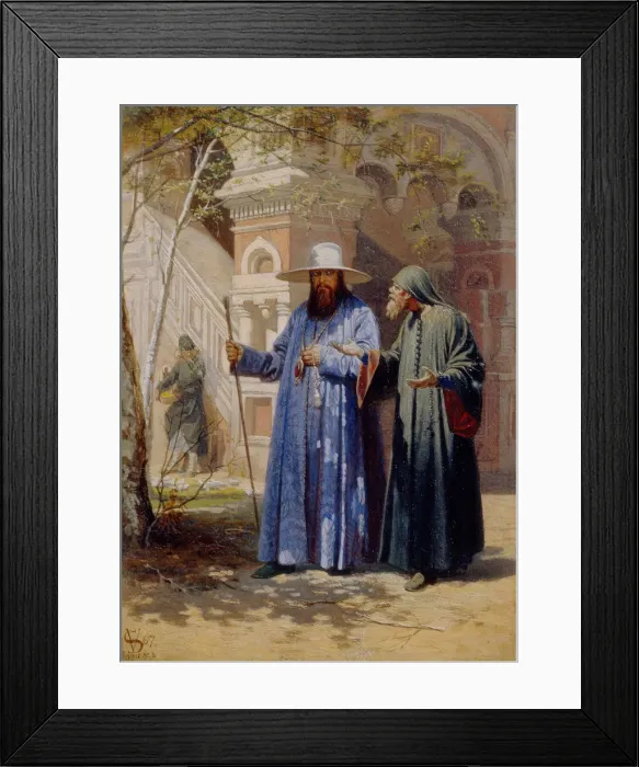 Framed Print : Patriarch Nikon in the New Jerusalem Monastery, 1867. Artist: Schwarz, Vyacheslav Grigoryevich (1838-1869) Framed Print : Patriarch Nikon in the New Jerusalem Monastery, 1867. Artist: Schwarz, Vyacheslav Grigoryevich (1838-1869)