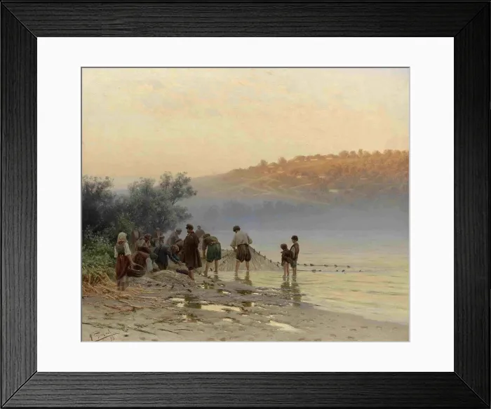 Framed Print : Fisherman on the Dnepr, 1898. Artist: Sergeyev, Nikolay Alexandrovich (1855-1919) Framed Print : Fisherman on the Dnepr, 1898. Artist: Sergeyev, Nikolay Alexandrovich (1855-1919)