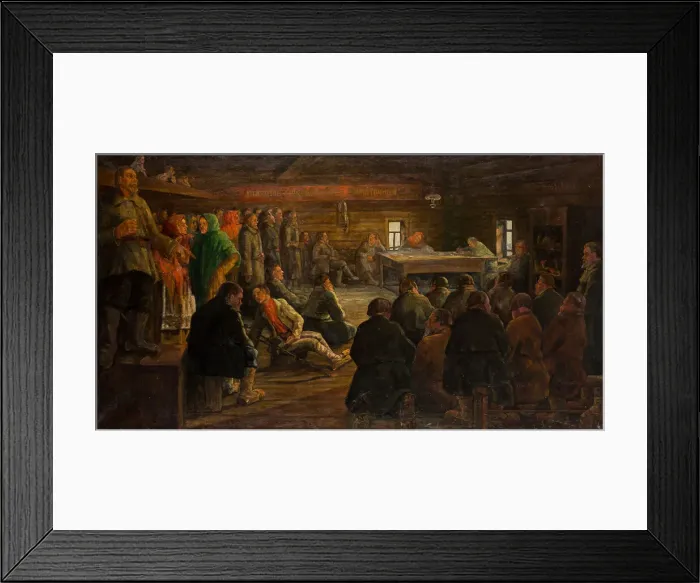 Framed Print : The Kolkhoz Meeting, Early 1930s Framed Print : The Kolkhoz Meeting, Early 1930s