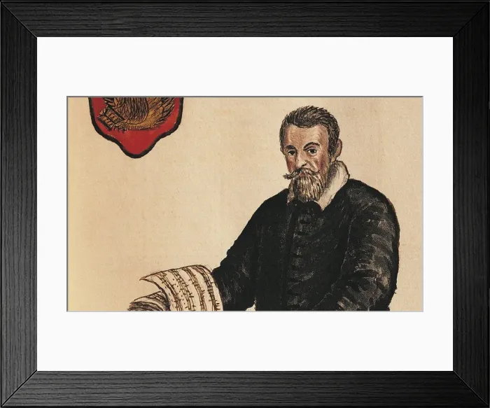Framed Print : Claudio Monteverdi (1567-1643). Detail. From Gli abiti de Veneziani, Second Half of the 18th cen Framed Print : Claudio Monteverdi (1567-1643). Detail. From Gli abiti de Veneziani, Second Half of the 18th cen