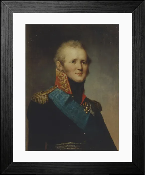 Framed Print : Portrait of Emperor Alexander I (1777-1825), 1809. Artist: Shchukin, Stepan Semyonovich (1762-1828) Framed Print : Portrait of Emperor Alexander I (1777-1825), 1809. Artist: Shchukin, Stepan Semyonovich (1762-1828)