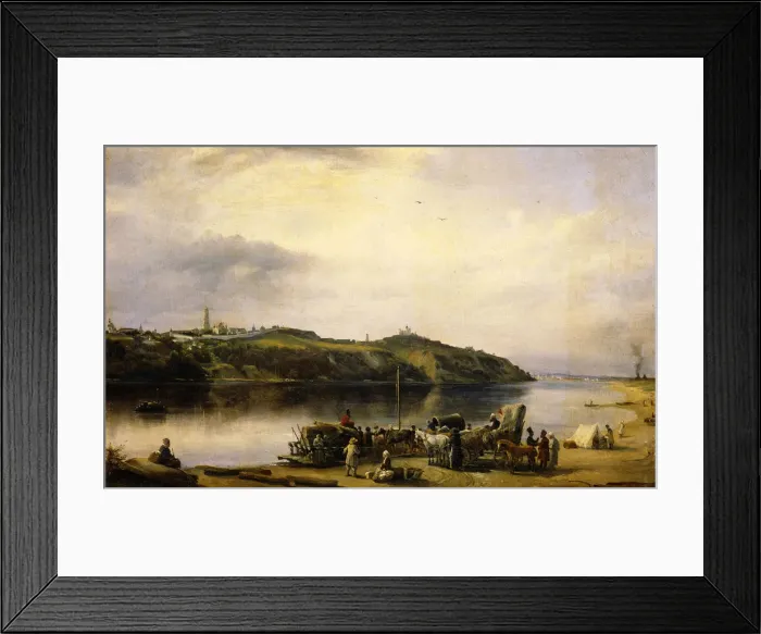 Framed Print : Kiev, 1839. Artist: Shternberg, Vasili Ivanovich (1818-1845) Framed Print : Kiev, 1839. Artist: Shternberg, Vasili Ivanovich (1818-1845)