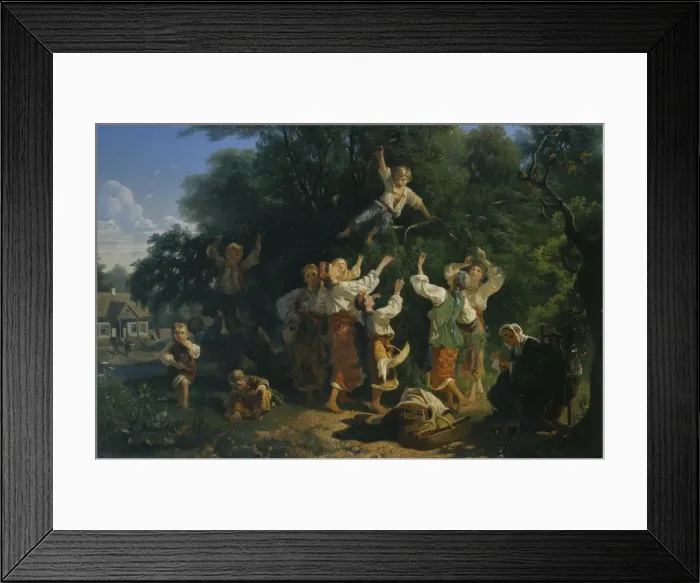 Framed Print : Cherry harvest in a landowners fruit garden in the Ukraine, 1858. Artist: Sokolov, Ivan Ivanovich (1823-1918) Framed Print : Cherry harvest in a landowners fruit garden in the Ukraine, 1858. Artist: Sokolov, Ivan Ivanovich (1823-1918)