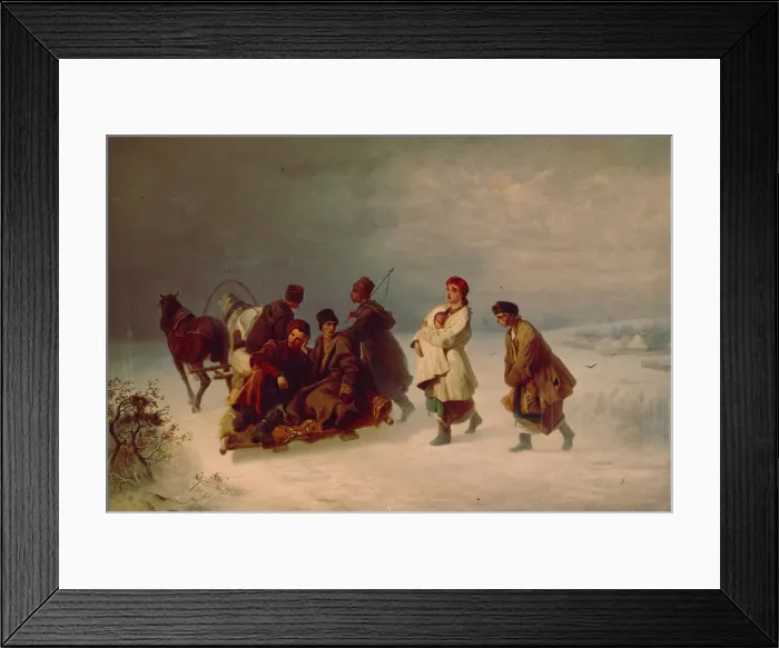 Framed Print : The Recruits Farewell, 1860. Artist: Sokolov, Ivan Ivanovich (1823-1918) Framed Print : The Recruits Farewell, 1860. Artist: Sokolov, Ivan Ivanovich (1823-1918)