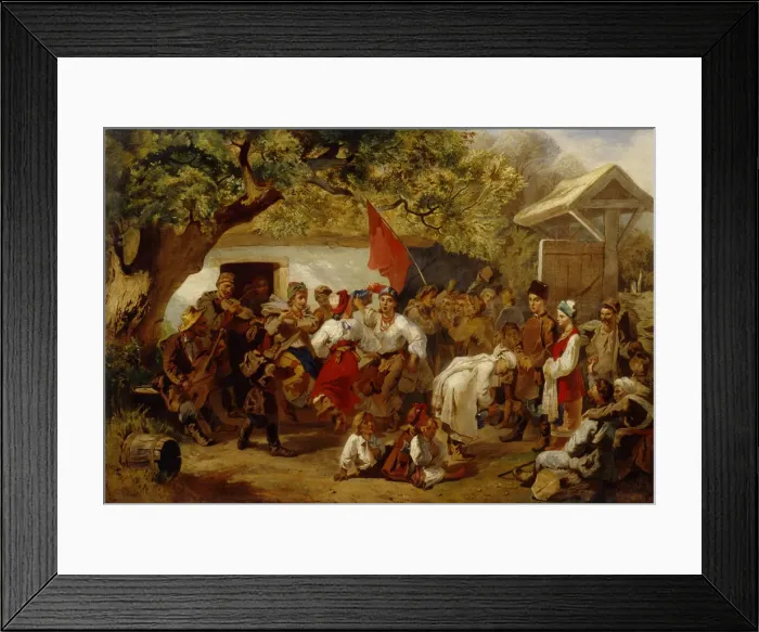 Framed Print : The Wedding Feast, 1860. Artist: Sokolov, Ivan Ivanovich (1823-1918) Framed Print : The Wedding Feast, 1860. Artist: Sokolov, Ivan Ivanovich (1823-1918)