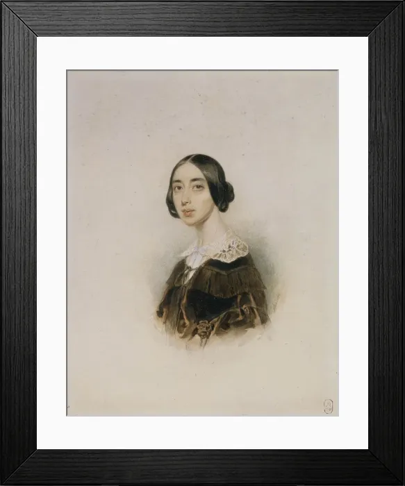 Framed Print : Portrait of the singer and composer Michelle Pauline Viardot-Garcia (1821-1910), 1843-1845. Artist: Sokolov, Pyotr Fyodorovich (1791-1848) Framed Print : Portrait of the singer and composer Michelle Pauline Viardot-Garcia (1821-1910), 1843-1845. Artist: Sokolov, Pyotr Fyodorovich (1791-1848)
