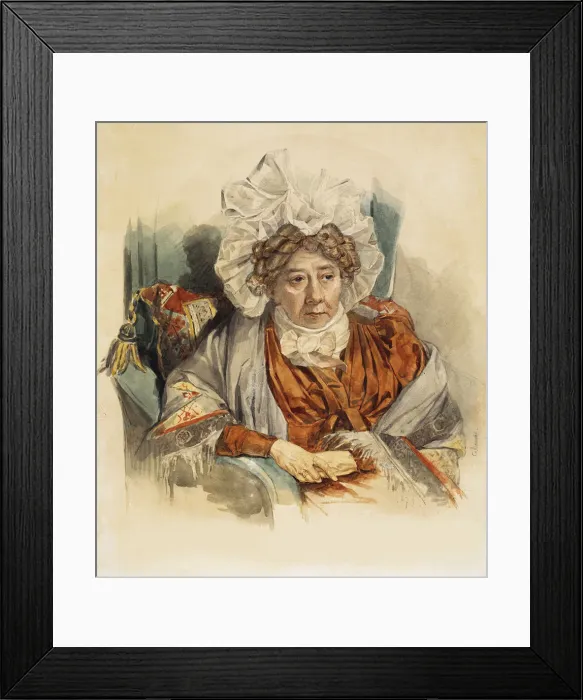 Framed Print : Portrait of Natalia Kirillovna Zagryazyskaya nee Razumovskaya (1747-1837), 1821. Artist: Sokolov, Pyotr Fyodorovich (1791-1848) Framed Print : Portrait of Natalia Kirillovna Zagryazyskaya nee Razumovskaya (1747-1837), 1821. Artist: Sokolov, Pyotr Fyodorovich (1791-1848)