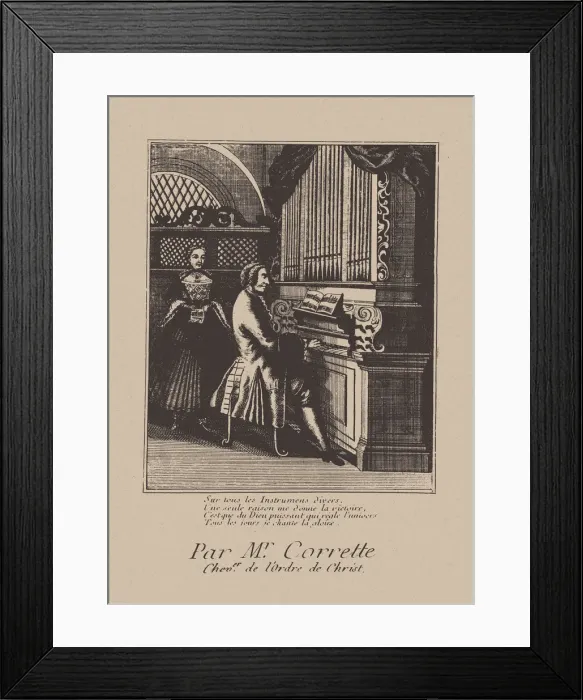 Framed Print : Portrait of the composer Michel Corrette (1707-1795), 1738 Framed Print : Portrait of the composer Michel Corrette (1707-1795), 1738