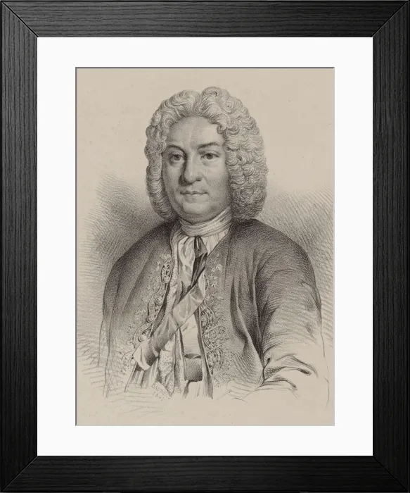 Framed Print : Portrait of the composer Francois Couperin (1668-1733) Framed Print : Portrait of the composer Francois Couperin (1668-1733)