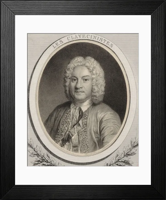 Framed Print : Portrait of the composer Francois Couperin (1668-1733) Framed Print : Portrait of the composer Francois Couperin (1668-1733)