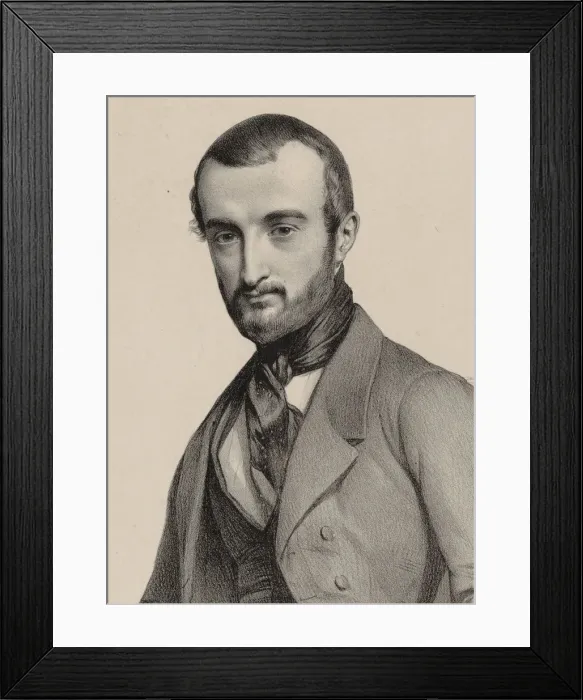 Framed Print : Portrait of the composer Jean Baptiste Charles Dancla (1817-1907), 1845 Framed Print : Portrait of the composer Jean Baptiste Charles Dancla (1817-1907), 1845