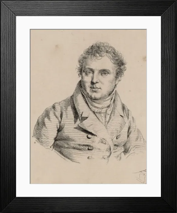 Framed Print : Portrait of the composer Louis Francois Dauprat (1781-1868), 1820 Framed Print : Portrait of the composer Louis Francois Dauprat (1781-1868), 1820