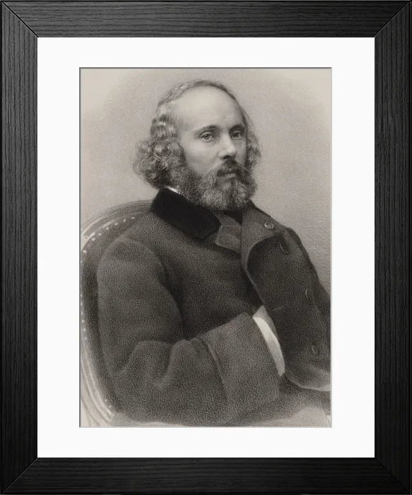 Framed Print : Portrait of the composer Felicien David (1810-1876), 1870 Framed Print : Portrait of the composer Felicien David (1810-1876), 1870