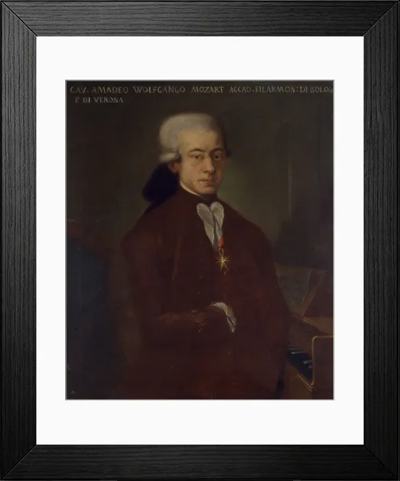 Framed Print : Portrait of the composer Wolfgang Amadeus Mozart (1756-1791), 1777 Framed Print : Portrait of the composer Wolfgang Amadeus Mozart (1756-1791), 1777