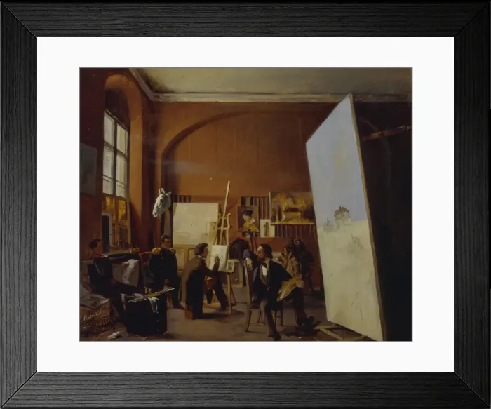 Framed Print : Studio of the painter Count Vasily Maksutov, 1858. Artist: Sorokin, Yevgraf Semyonovich (1821-1892) Framed Print : Studio of the painter Count Vasily Maksutov, 1858. Artist: Sorokin, Yevgraf Semyonovich (1821-1892)