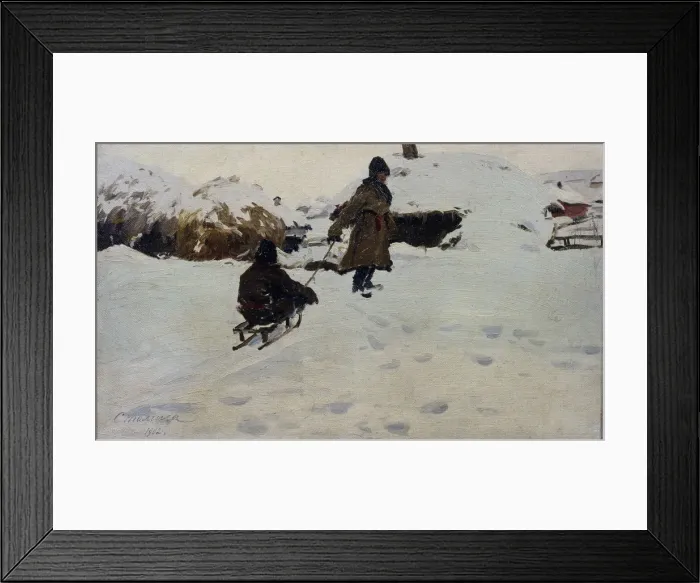 Framed Print : Winter, 1902. Artist: Stolitsa, Evgeni Ivanovich (1870-1929) Framed Print : Winter, 1902. Artist: Stolitsa, Evgeni Ivanovich (1870-1929)