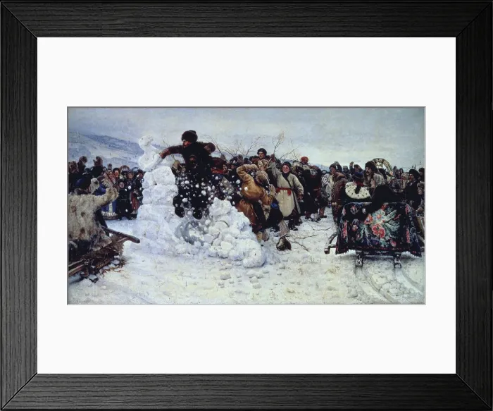 Framed Print : Storm of Snow Fortress, 1891. Artist: Surikov, Vasili Ivanovich (1848-1916) Framed Print : Storm of Snow Fortress, 1891. Artist: Surikov, Vasili Ivanovich (1848-1916)