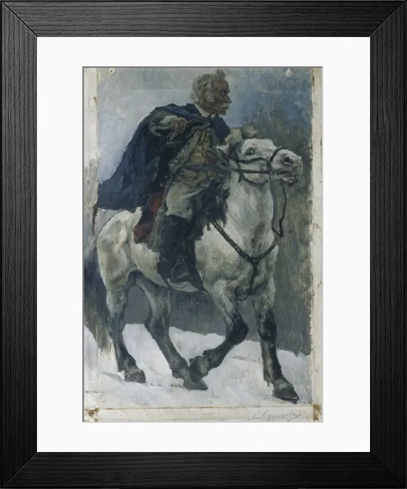 Framed Print : Alexander Suvorov on horseback, 1897-1898. Artist: Surikov, Vasili Ivanovich (1848-1916) Framed Print : Alexander Suvorov on horseback, 1897-1898. Artist: Surikov, Vasili Ivanovich (1848-1916)