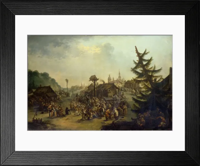 Framed Print : Peasants merry-making, 1779. Artist: Tankov (Tonkov), Ivan Michailovich (1740-1799) Framed Print : Peasants merry-making, 1779. Artist: Tankov (Tonkov), Ivan Michailovich (1740-1799)