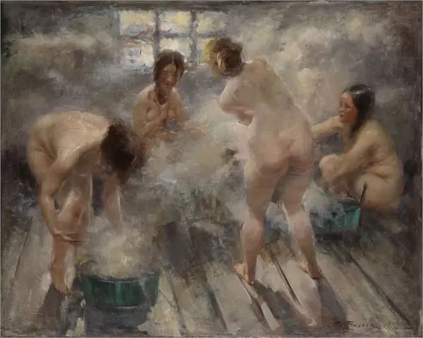 In a Russian Banya, 1916. Artist: Tikhov, Vitali Gavrilovich (1876-1939)