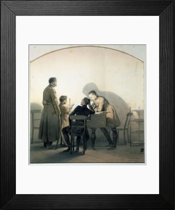 Framed Print : At the piano, 1855. Artist: Timm, Vasily (George Wilhelm) (1820-1895) Framed Print : At the piano, 1855. Artist: Timm, Vasily (George Wilhelm) (1820-1895)
