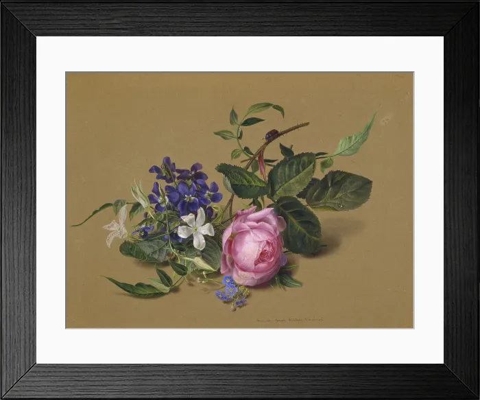 Framed Print : Beetle at the rose branch. Artist: Tolstoy, Fyodor Petrovich (1783-1873) Framed Print : Beetle at the rose branch. Artist: Tolstoy, Fyodor Petrovich (1783-1873)