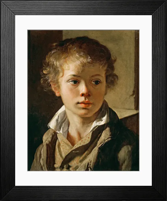Framed Print : Portrait of the Artists Son, ca 1818. Artist: Tropinin, Vasili Andreyevich (1776-1857) Framed Print : Portrait of the Artists Son, ca 1818. Artist: Tropinin, Vasili Andreyevich (1776-1857)
