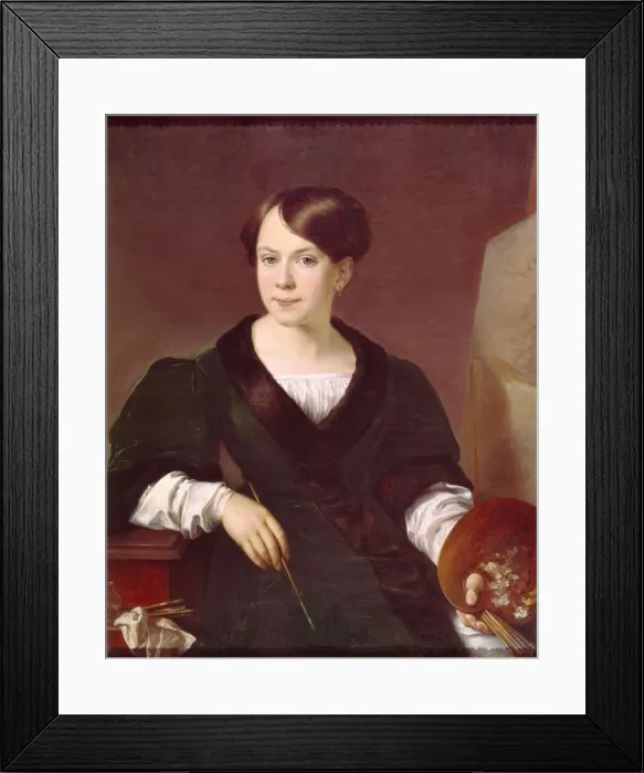 Framed Print : Portrait of the painter Lyubov Borozdna-Stromilova (1813-1894), 1831. Artist: Tropinin, Vasili Andreyevich (1776-1857) Framed Print : Portrait of the painter Lyubov Borozdna-Stromilova (1813-1894), 1831. Artist: Tropinin, Vasili Andreyevich (1776-1857)