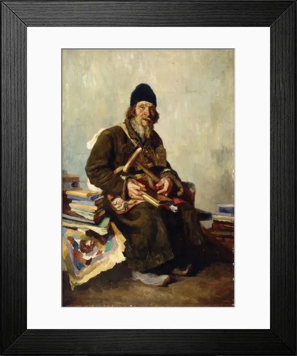 Framed Print : Icons seller, 1889. Artist: Tvorozhnikov, Ivan Ivanovich (1848-1919) Framed Print : Icons seller, 1889. Artist: Tvorozhnikov, Ivan Ivanovich (1848-1919)