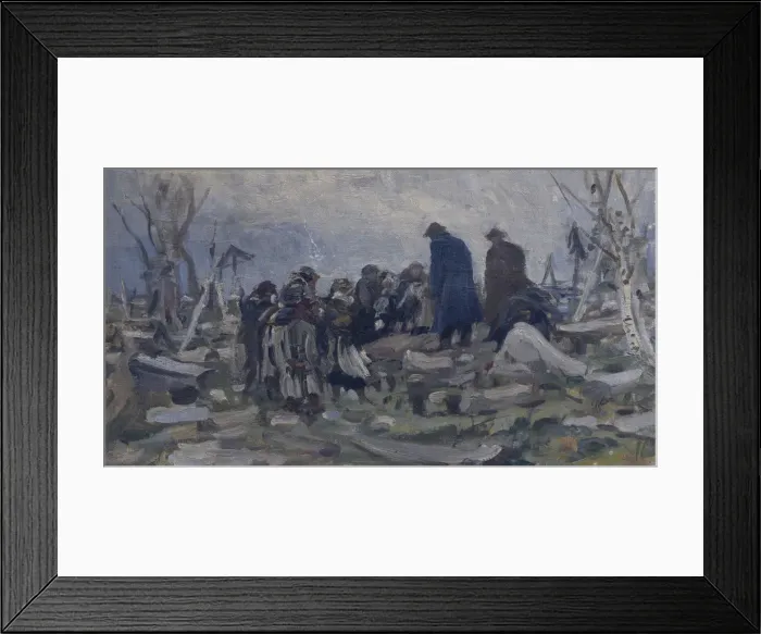 Framed Print : A Peasant Funeral. Artist: Tvorozhnikov, Ivan Ivanovich (1848-1919) Framed Print : A Peasant Funeral. Artist: Tvorozhnikov, Ivan Ivanovich (1848-1919)