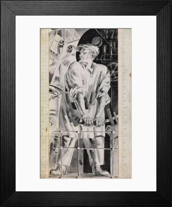Framed Print : The Machinist, 1920s. Artist: Tyrsa, Nikolai Andreyevich (1887-1942) Framed Print : The Machinist, 1920s. Artist: Tyrsa, Nikolai Andreyevich (1887-1942)