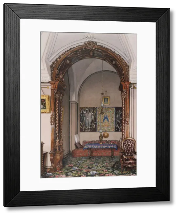Framed Print : Interiors of the Winter Palace. The Alcove of the Study of Grand Prince Nicholas Nicolaievich, Mid of the 19th cen Artist: Ukhtomsky, Konstantin Andreyevich (1818-1881) Framed Print : Interiors of the Winter Palace. The Alcove of the Study of Grand Prince Nicholas Nicolaievich, Mid of the 19th cen Artist: Ukhtomsky, Konstantin Andreyevich (1818-1881)