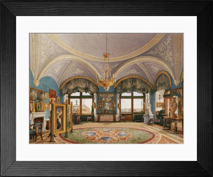 Framed Print : Interiors of the Winter Palace. The Corner Drawing Room of Emperor Nicholas I, Mid of the 19th cen Artist: Ukhtomsky, Konstantin Andreyevich (1818-1881) Framed Print : Interiors of the Winter Palace. The Corner Drawing Room of Emperor Nicholas I, Mid of the 19th cen Artist: Ukhtomsky, Konstantin Andreyevich (1818-1881)