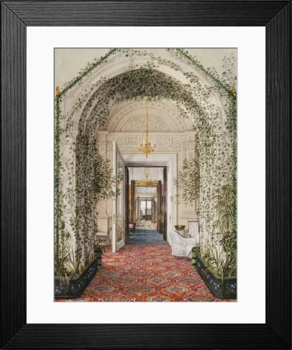 Framed Print : Interiors of the Winter Palace. The Small Winter Garden in the Apartments of Alexandra Fyodorovna, Mid of the 19th cen Artist: Ukhtomsky, Konstantin Andreyevich (1818-1881) Framed Print : Interiors of the Winter Palace. The Small Winter Garden in the Apartments of Alexandra Fyodorovna, Mid of the 19th cen Artist: Ukhtomsky, Konstantin Andreyevich (1818-1881)
