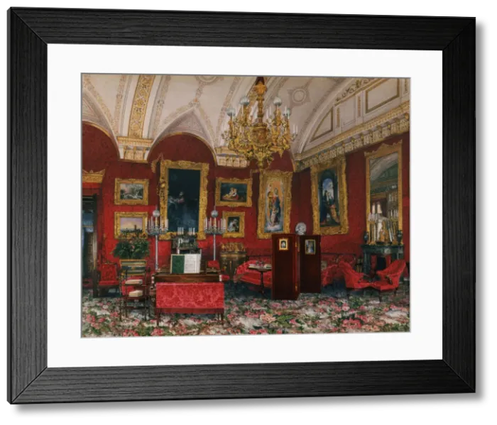 Framed Print : Interiors of the Winter Palace. The Study of Grand Princess Maria Nikolayevna, End of 19th cen Artist: Ukhtomsky, Konstantin Andreyevich (1818-1881) Framed Print : Interiors of the Winter Palace. The Study of Grand Princess Maria Nikolayevna, End of 19th cen Artist: Ukhtomsky, Konstantin Andreyevich (1818-1881)