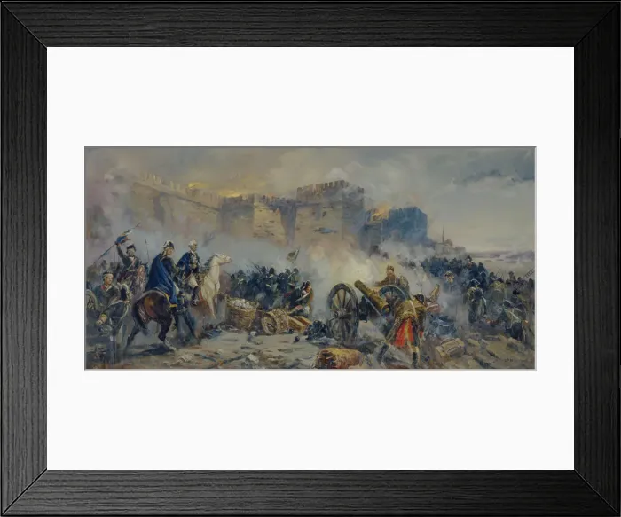 Framed Print : Russian army captured Izmail fortress. Artist: Usypenko, Fyodor Pavlovich (1917-?) Framed Print : Russian army captured Izmail fortress. Artist: Usypenko, Fyodor Pavlovich (1917-?)