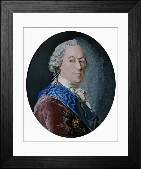 Framed Print : Portrait of Count Mikhail Illarionovich Vorontsov (1714-1767), 1755. Artist: Vasilyev, Matvey Vasilyevich (active Mid of 18th cen. ) Framed Print : Portrait of Count Mikhail Illarionovich Vorontsov (1714-1767), 1755. Artist: Vasilyev, Matvey Vasilyevich (active Mid of 18th cen. )