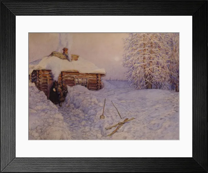 Framed Print : Banya in Winter, 1919. Artist: Vasnetsov, Appolinari Mikhaylovich (1856-1933) Framed Print : Banya in Winter, 1919. Artist: Vasnetsov, Appolinari Mikhaylovich (1856-1933)