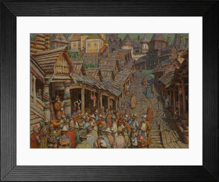 Framed Print : Reading an edict. Artist: Vasnetsov, Appolinari Mikhaylovich (1856-1933) Framed Print : Reading an edict. Artist: Vasnetsov, Appolinari Mikhaylovich (1856-1933)