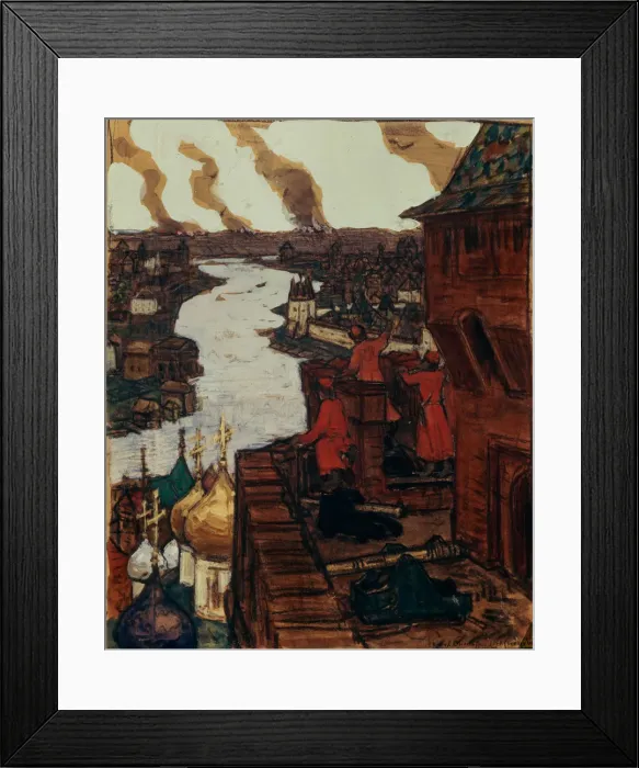 Framed Print : Tatars are coming! End of XIVth century, 1909. Artist: Vasnetsov, Appolinari Mikhaylovich (1856-1933) Framed Print : Tatars are coming! End of XIVth century, 1909. Artist: Vasnetsov, Appolinari Mikhaylovich (1856-1933)
