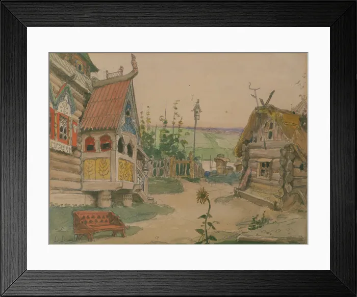 Framed Print : Berendeyevka. Stage design for the opera Snow Maiden by N. Rimsky-Korsakov, 1885. Artist: Vasnetsov, Viktor Mikhaylovich (1848-1926) Framed Print : Berendeyevka. Stage design for the opera Snow Maiden by N. Rimsky-Korsakov, 1885. Artist: Vasnetsov, Viktor Mikhaylovich (1848-1926)
