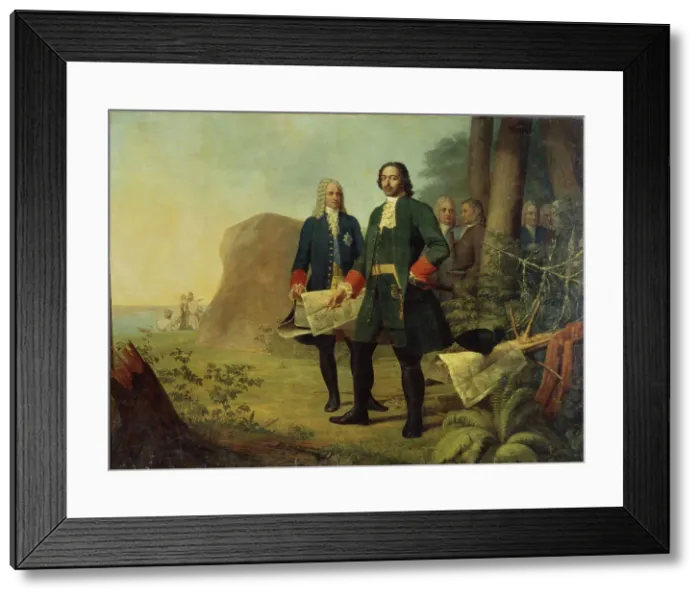 Framed Print : Peter the Great. The founding of Saint Petersburg, 1838. Artist: Venetsianov, Alexei Gavrilovich (1780-1847) Framed Print : Peter the Great. The founding of Saint Petersburg, 1838. Artist: Venetsianov, Alexei Gavrilovich (1780-1847)