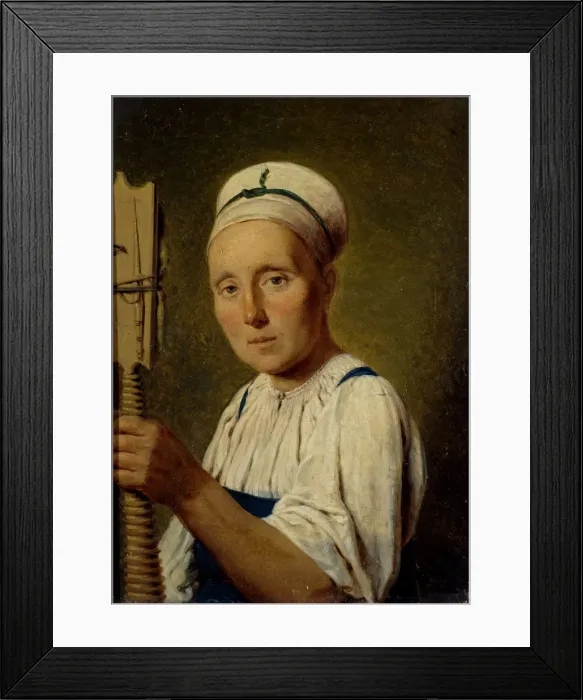Framed Print : The spinner, 1830s. Artist: Venetsianov, Alexei Gavrilovich (1780-1847) Framed Print : The spinner, 1830s. Artist: Venetsianov, Alexei Gavrilovich (1780-1847)