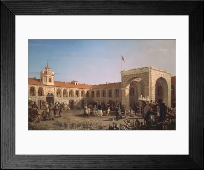 Framed Print : Apraksin Market in St. Petersburg, 1862. Artist: Vereshchagin, Pyotr Petrovich (1836-1886) Framed Print : Apraksin Market in St. Petersburg, 1862. Artist: Vereshchagin, Pyotr Petrovich (1836-1886)