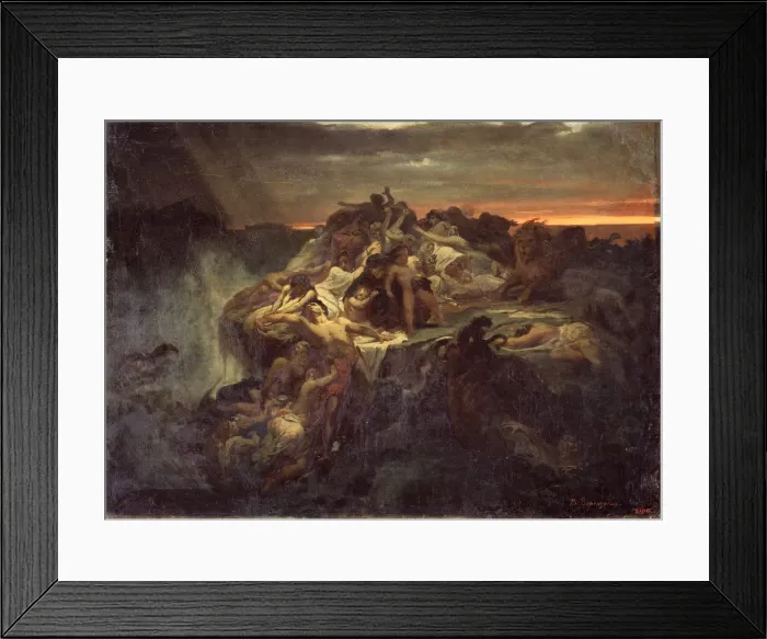 Framed Print : The Deluge, 1869. Artist: Vereshchagin, Vasili Petrovich (1835-1909) Framed Print : The Deluge, 1869. Artist: Vereshchagin, Vasili Petrovich (1835-1909)