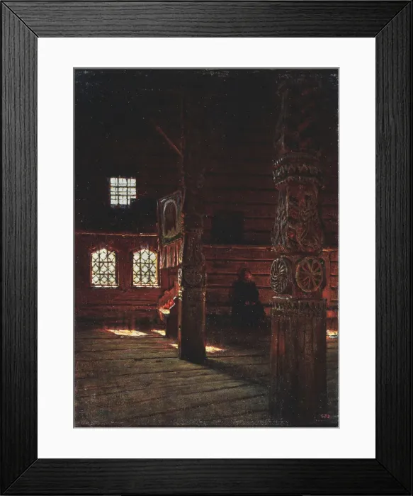 Framed Print : Interior of the Peter and Paul Church in Puchug, 1894. Artist: Vereshchagin, Vasili Vasilyevich (1842-1904) Framed Print : Interior of the Peter and Paul Church in Puchug, 1894. Artist: Vereshchagin, Vasili Vasilyevich (1842-1904)