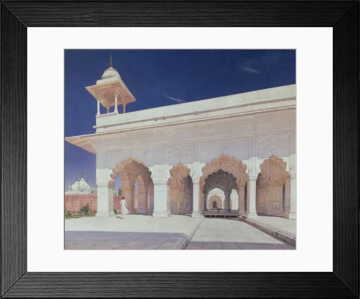 Framed Print : The throne hall of the Mughal Emperors in the Delhi Fort, 1875. Artist: Vereshchagin, Vasili Vasilyevich (1842-1904) Framed Print : The throne hall of the Mughal Emperors in the Delhi Fort, 1875. Artist: Vereshchagin, Vasili Vasilyevich (1842-1904)