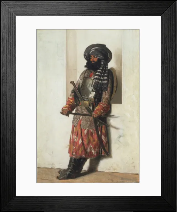 Framed Print : An Afghan, 1870. Artist: Vereshchagin, Vasili Vasilyevich (1842-1904) Framed Print : An Afghan, 1870. Artist: Vereshchagin, Vasili Vasilyevich (1842-1904)