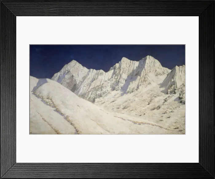 Framed Print : India. Snow on the Himalayas, 1874-1876. Artist: Vereshchagin, Vasili Vasilyevich (1842-1904) Framed Print : India. Snow on the Himalayas, 1874-1876. Artist: Vereshchagin, Vasili Vasilyevich (1842-1904)